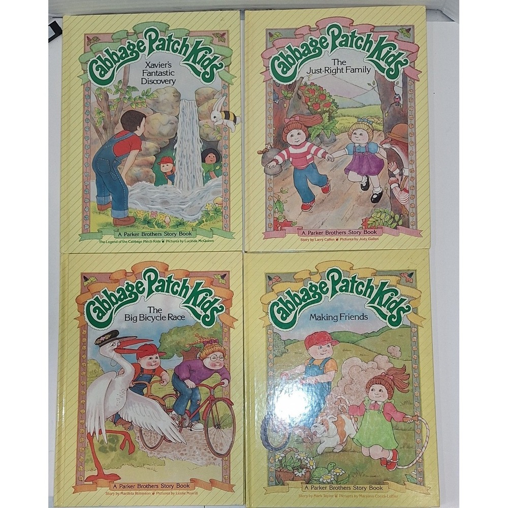 Lot of 4 parker bros cabbage patch hardcover children's book